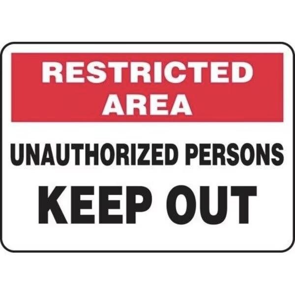 Accuform RESTRICTED AREA SAFETY SIGN UNAUTHORIZE MADM900XP - main